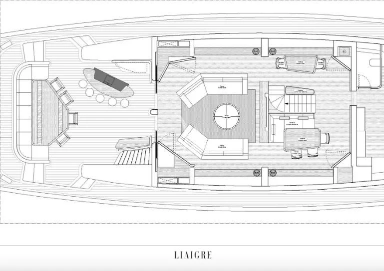 diagram, engineering drawing aboard VICTORIA A Yacht for Charter