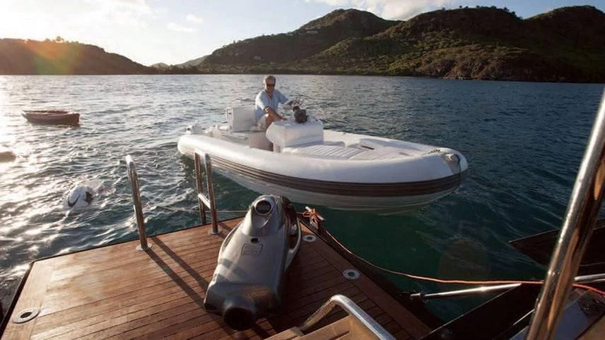 a person on a boat aboard VICTORIA A Yacht for Charter