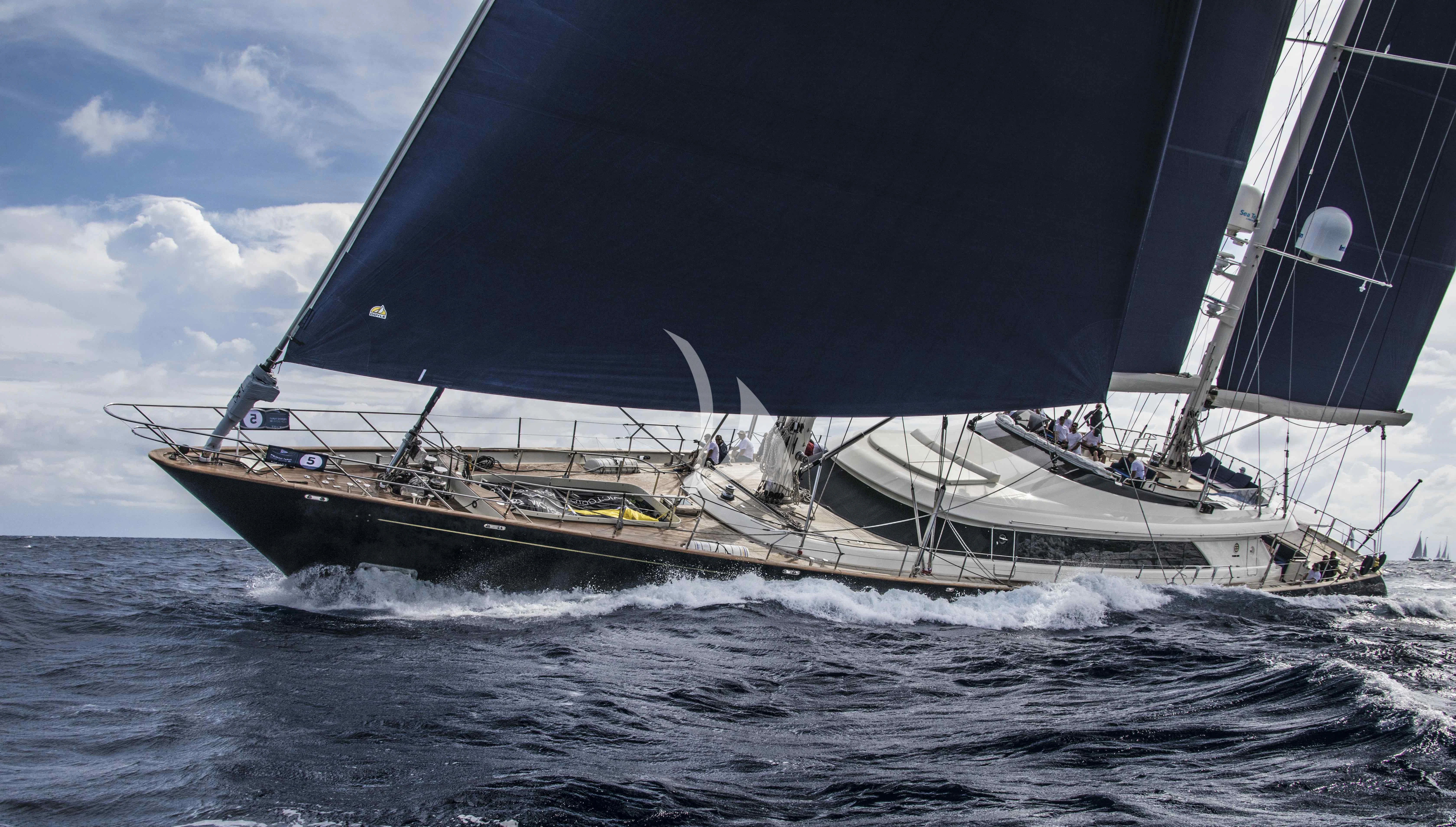 a boat in the water aboard VICTORIA A Yacht for Charter