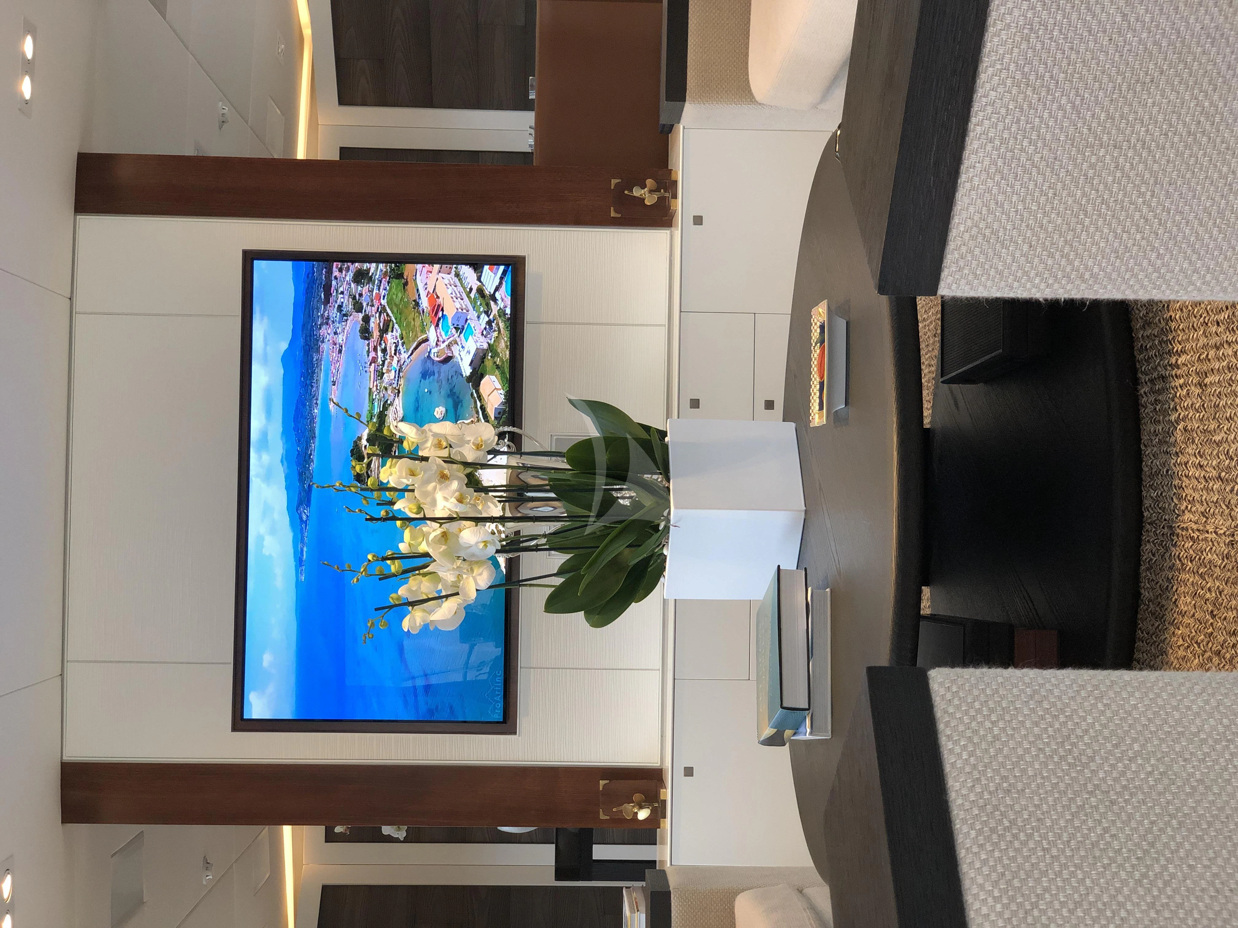 a painting on a wall aboard VICTORIA A Yacht for Charter