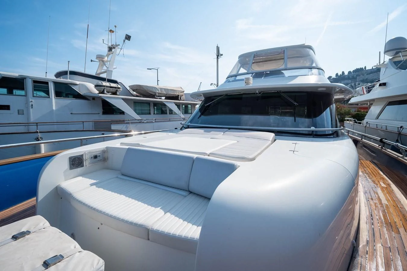 a group of boats are parked aboard CHARISMA II Yacht for Sale
