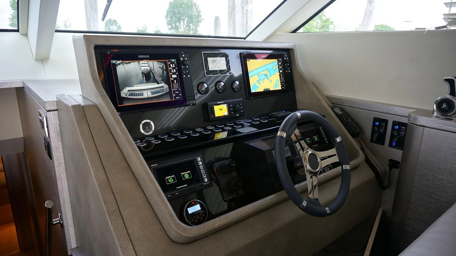 a control panel in a room aboard ALILEA Yacht for Sale