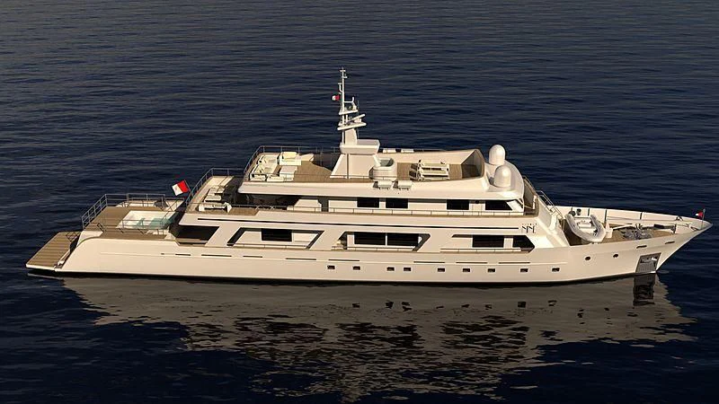 a white yacht on the water aboard COMMITMENT Yacht for Sale