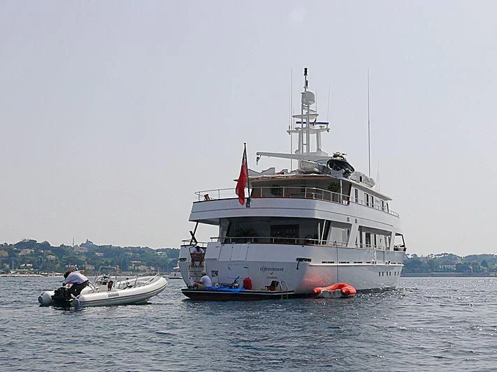a boat on the water aboard COMMITMENT Yacht for Sale