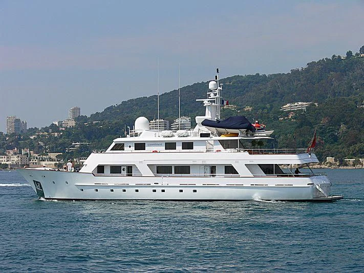 a boat on the water aboard COMMITMENT Yacht for Sale