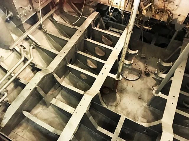 a large metal structure aboard COMMITMENT Yacht for Sale
