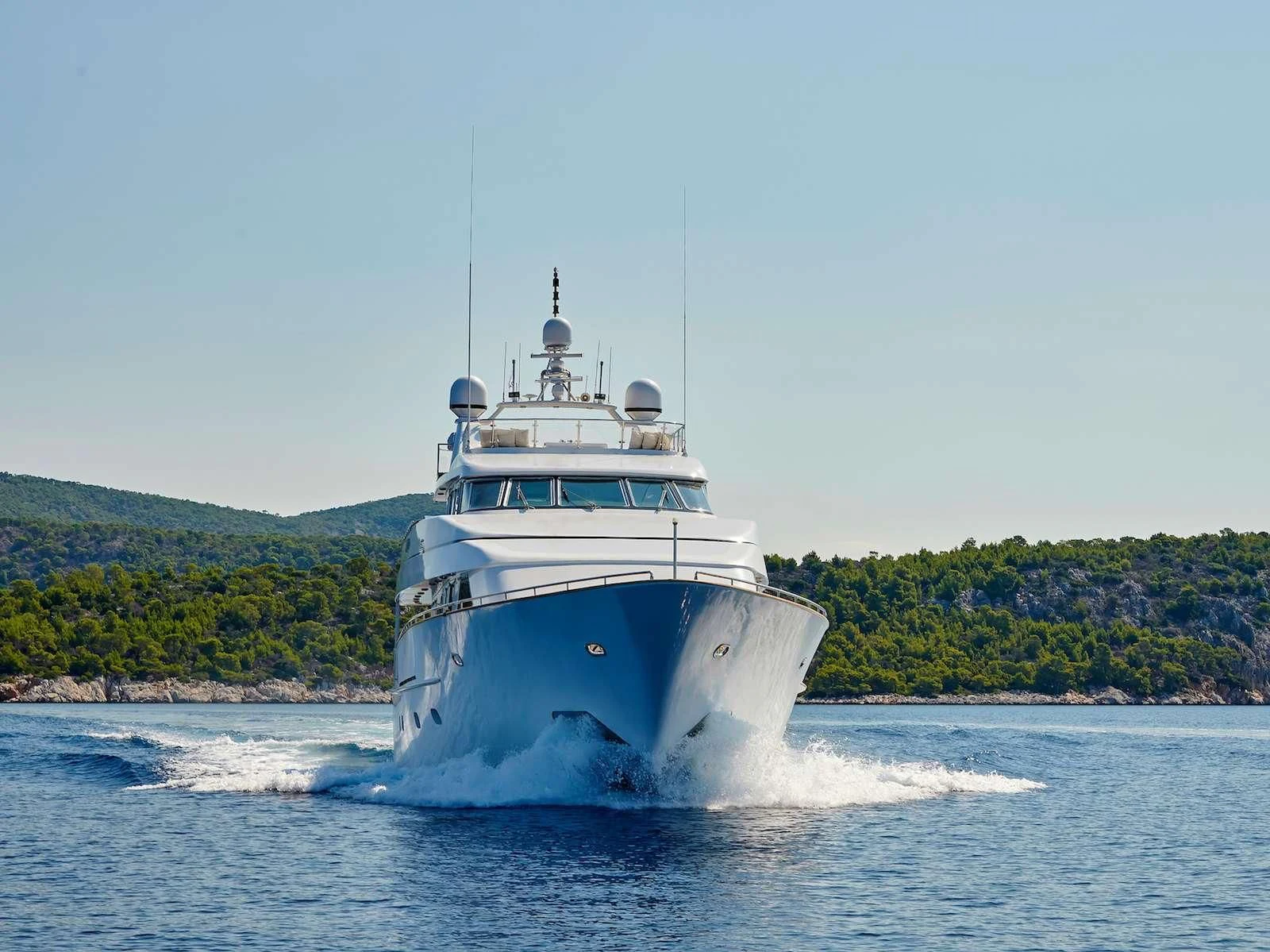 a boat on the water aboard IDYLLE Yacht for Sale