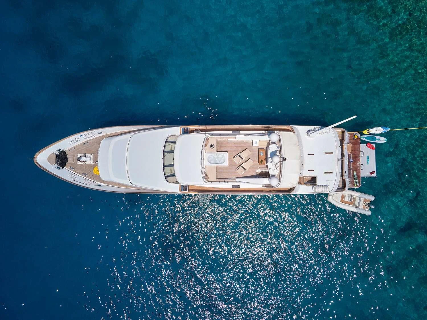 a space ship in the water aboard IDYLLE Yacht for Sale
