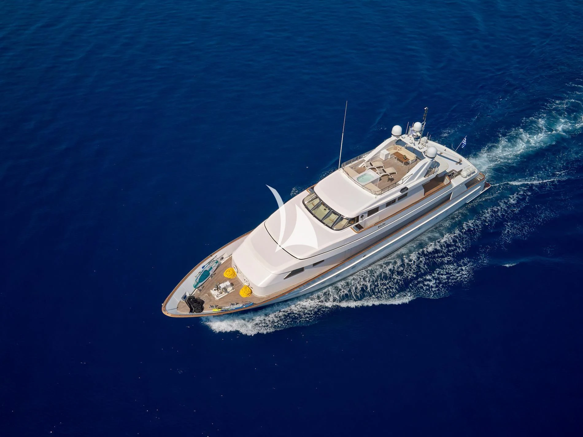a boat on the water aboard IDYLLE Yacht for Sale