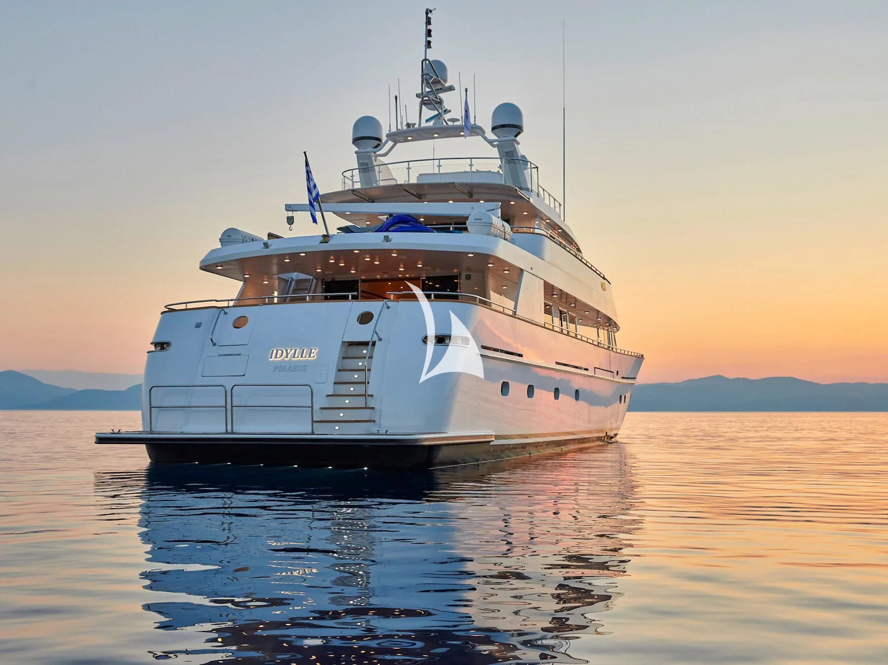 a boat on the water aboard IDYLLE Yacht for Sale
