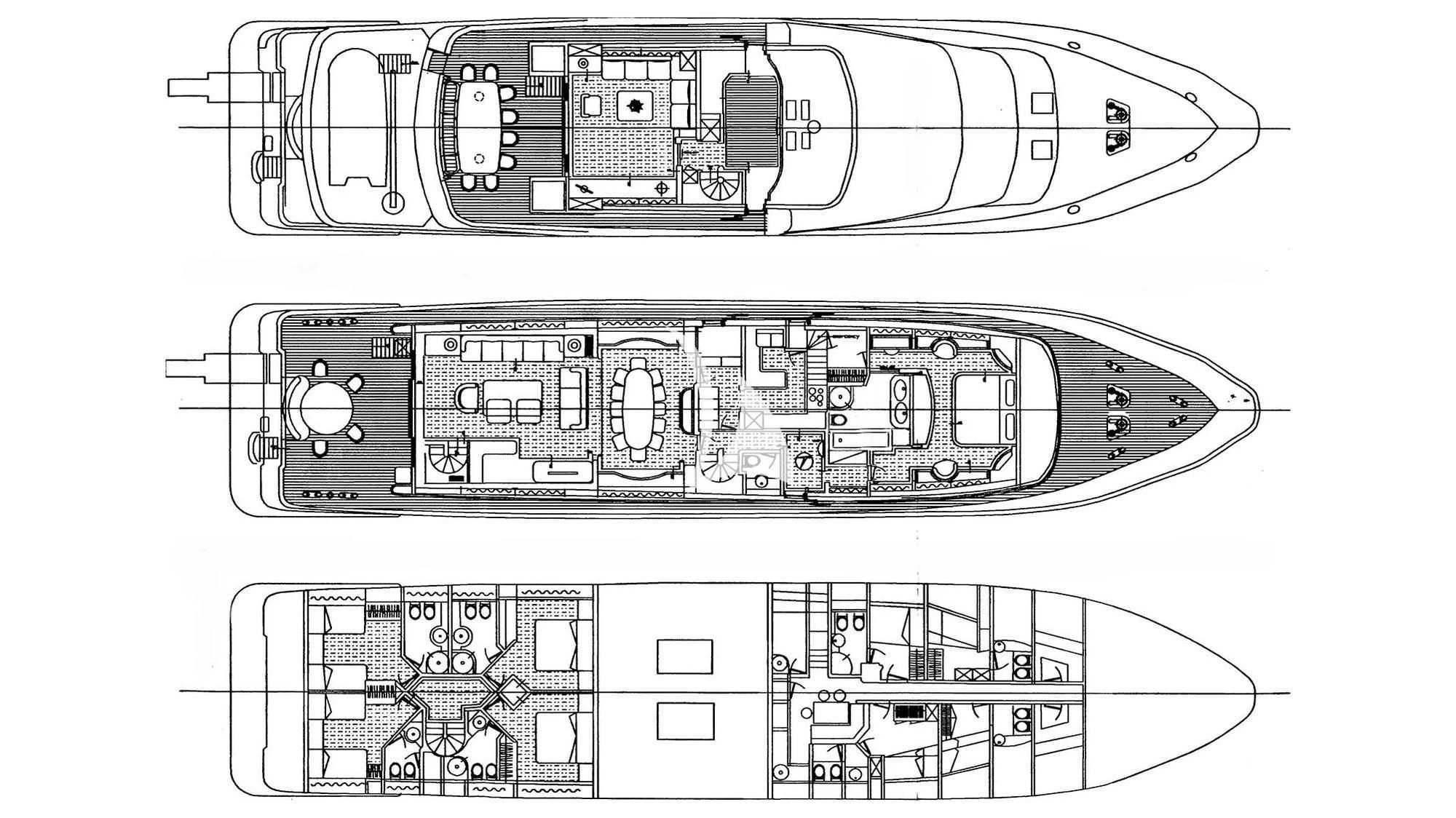 diagram, engineering drawing aboard IDYLLE Yacht for Sale