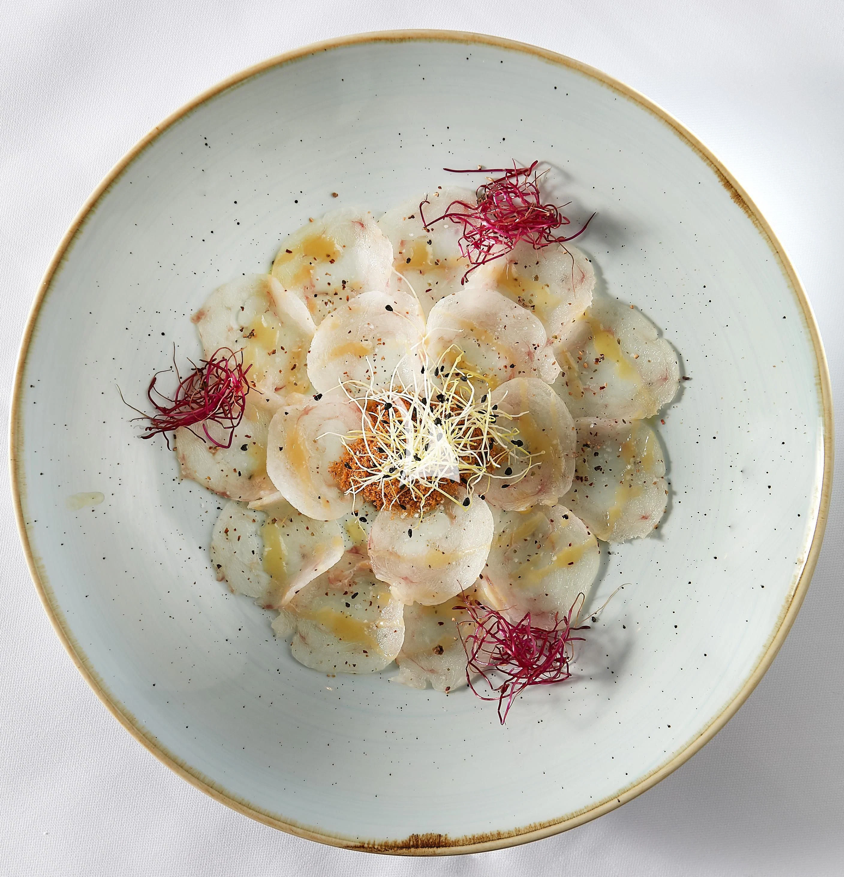 a bowl of food aboard IDYLLE Yacht for Sale