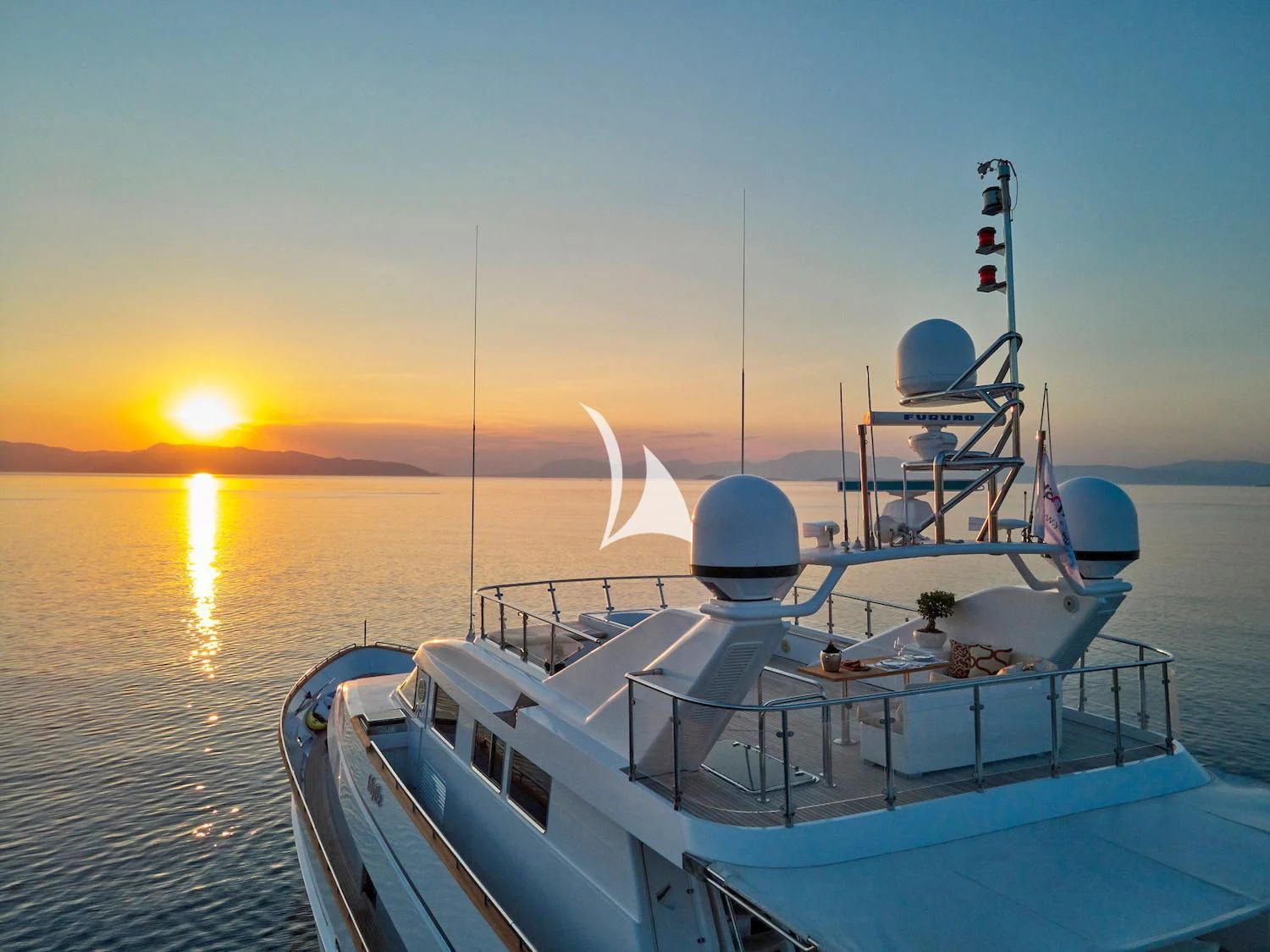 a boat on the water aboard IDYLLE Yacht for Sale