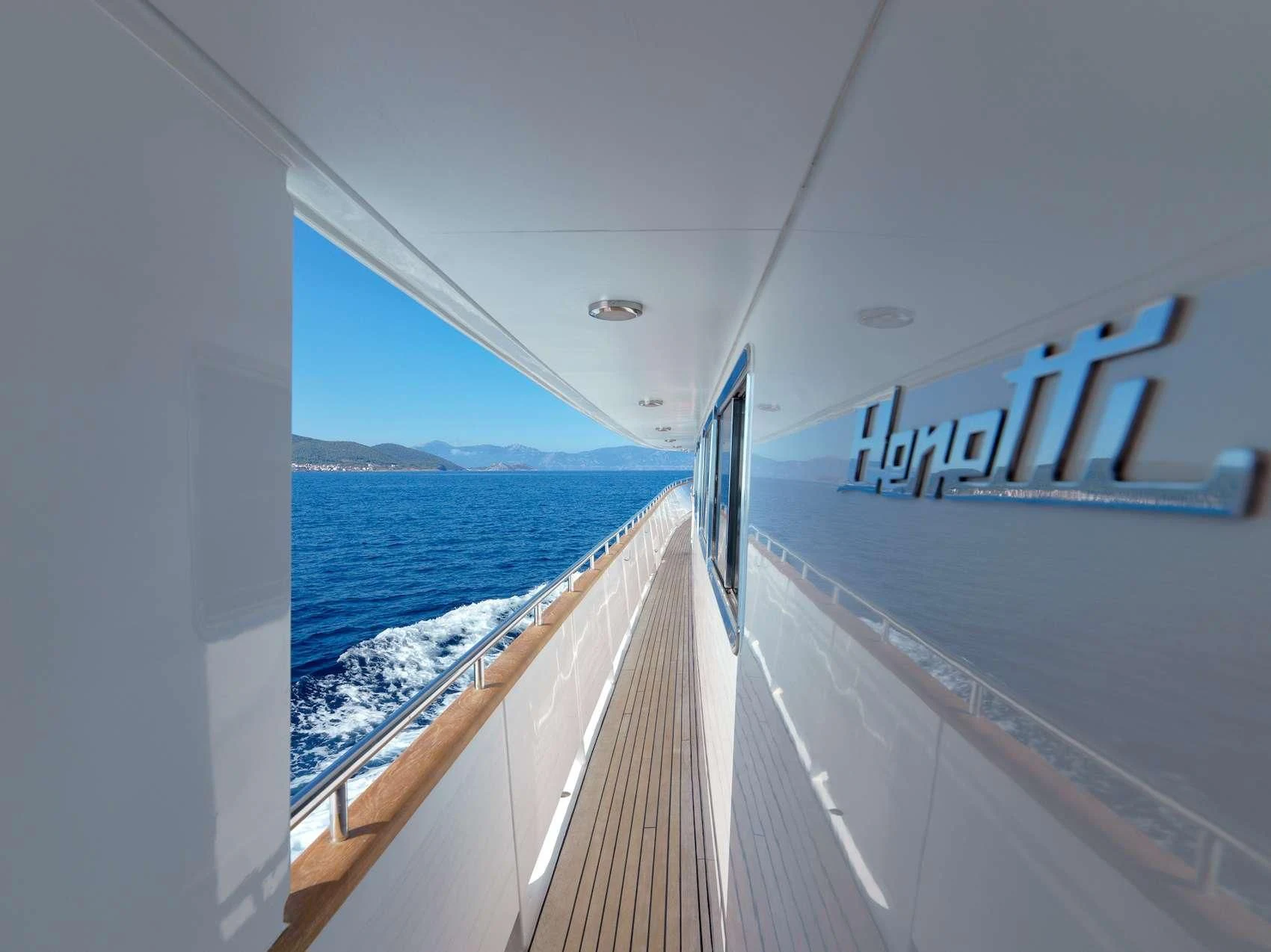 a boat on the water aboard IDYLLE Yacht for Sale