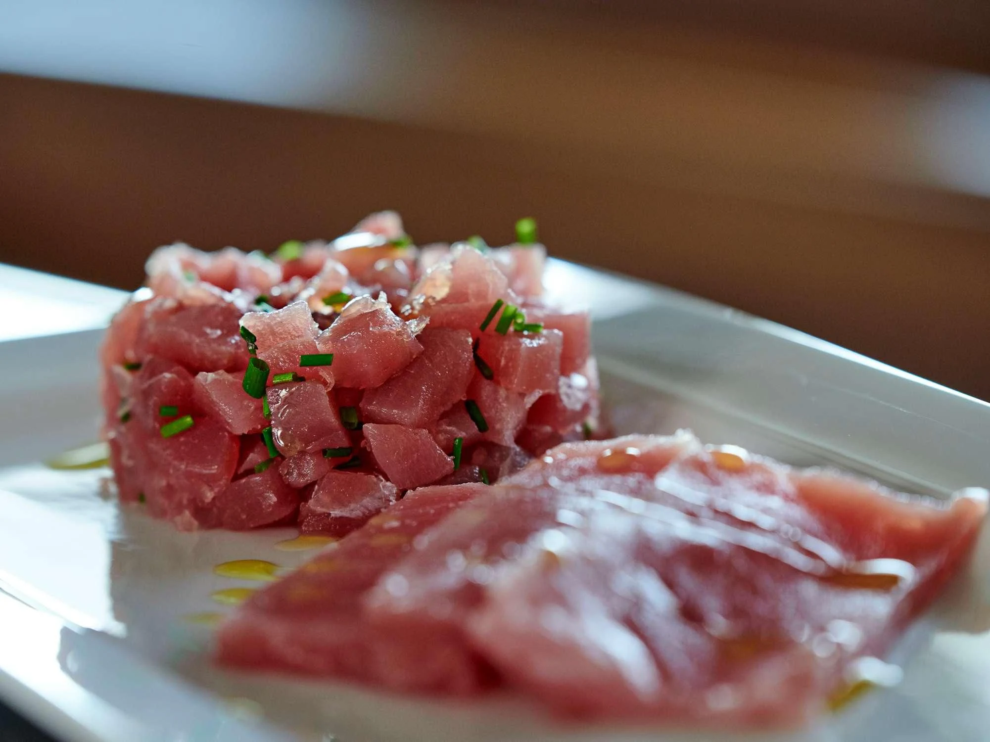 a plate of food aboard IDYLLE Yacht for Sale
