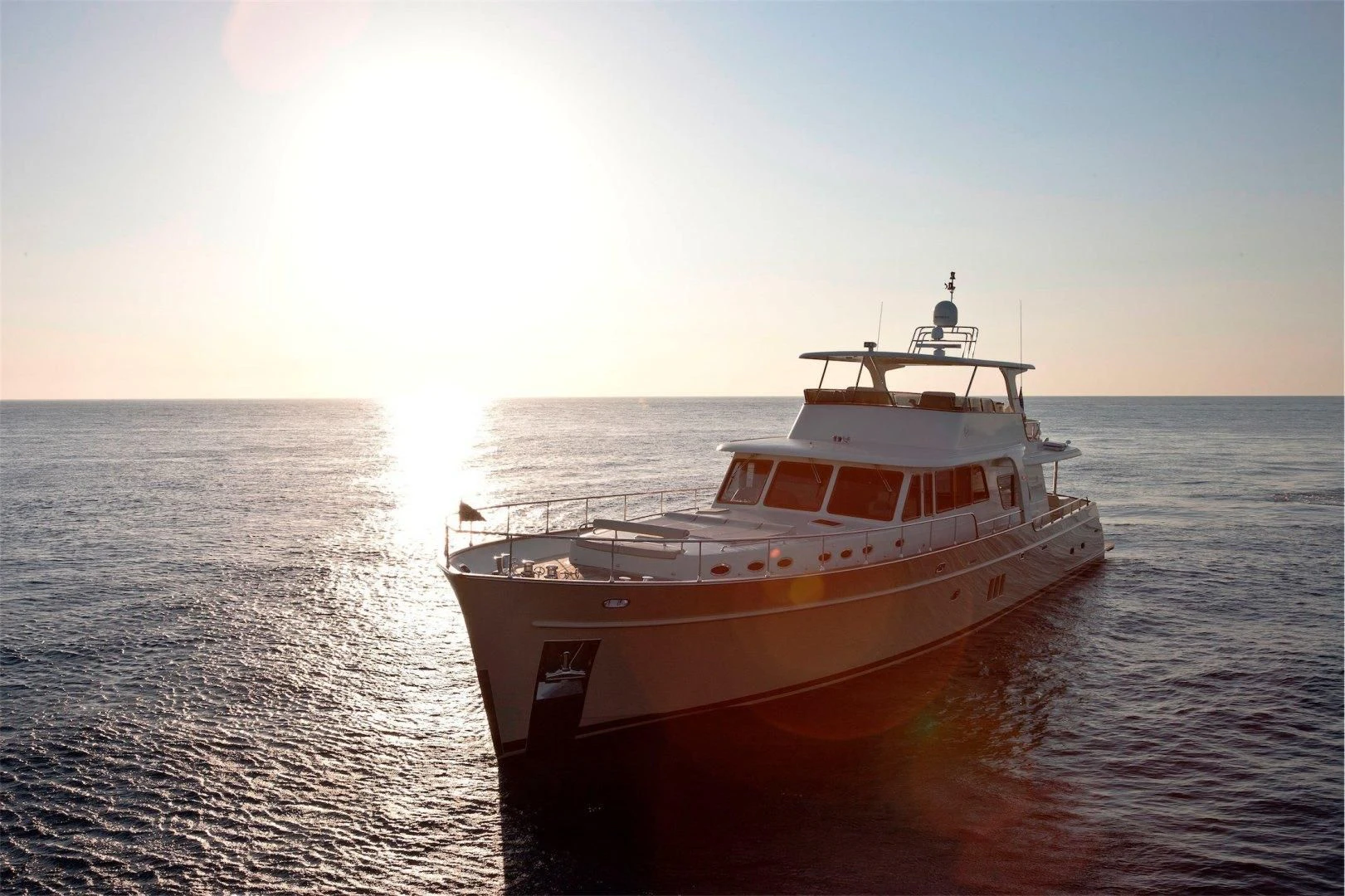 a large white boat in the water aboard NEW VICEM 97 CRUISER Yacht for Sale
