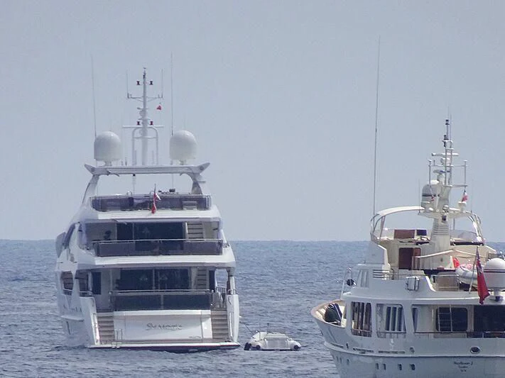 a group of boats in the water aboard NOAH Yacht for Charter