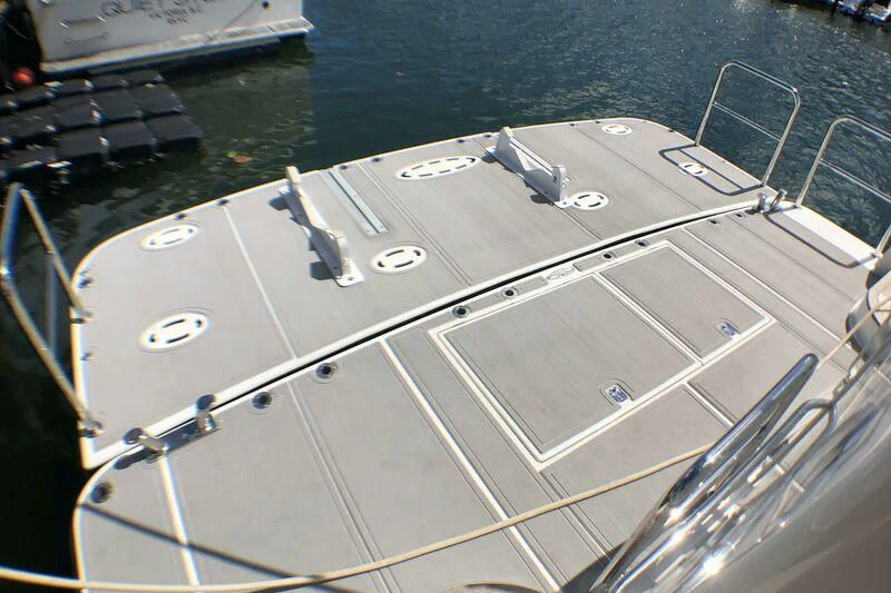 the front of a guitar aboard ESCAPE Yacht for Sale