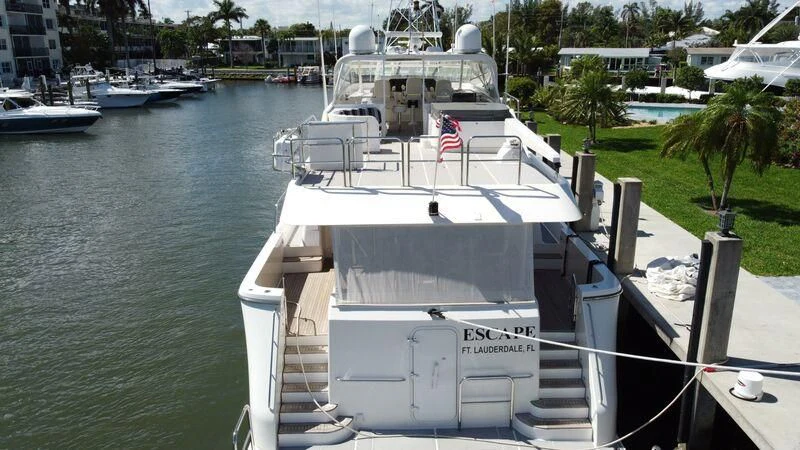a boat on the water aboard ESCAPE Yacht for Sale