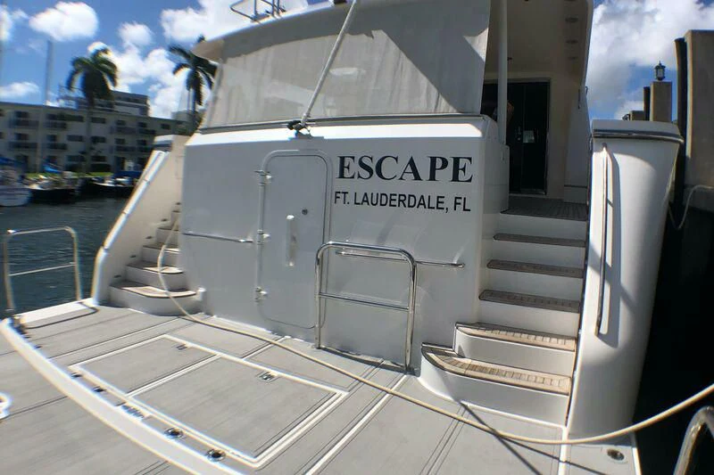 a boat on the water aboard ESCAPE Yacht for Sale