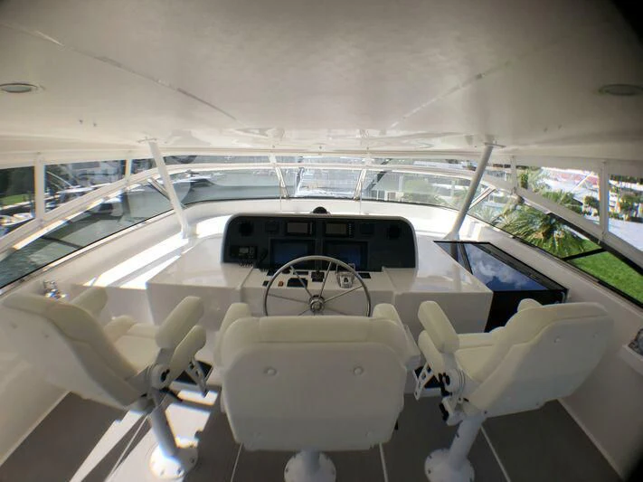 inside of a plane aboard ESCAPE Yacht for Sale