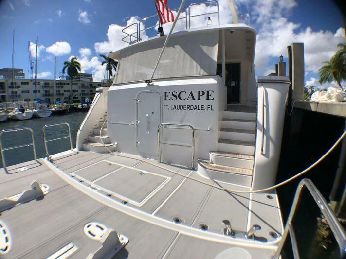 a boat on the water aboard ESCAPE Yacht for Sale