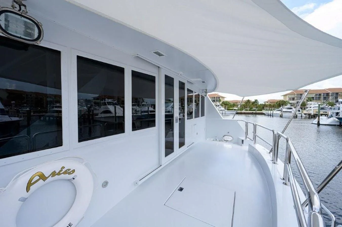 a boat on the water aboard ARIES Yacht for Sale
