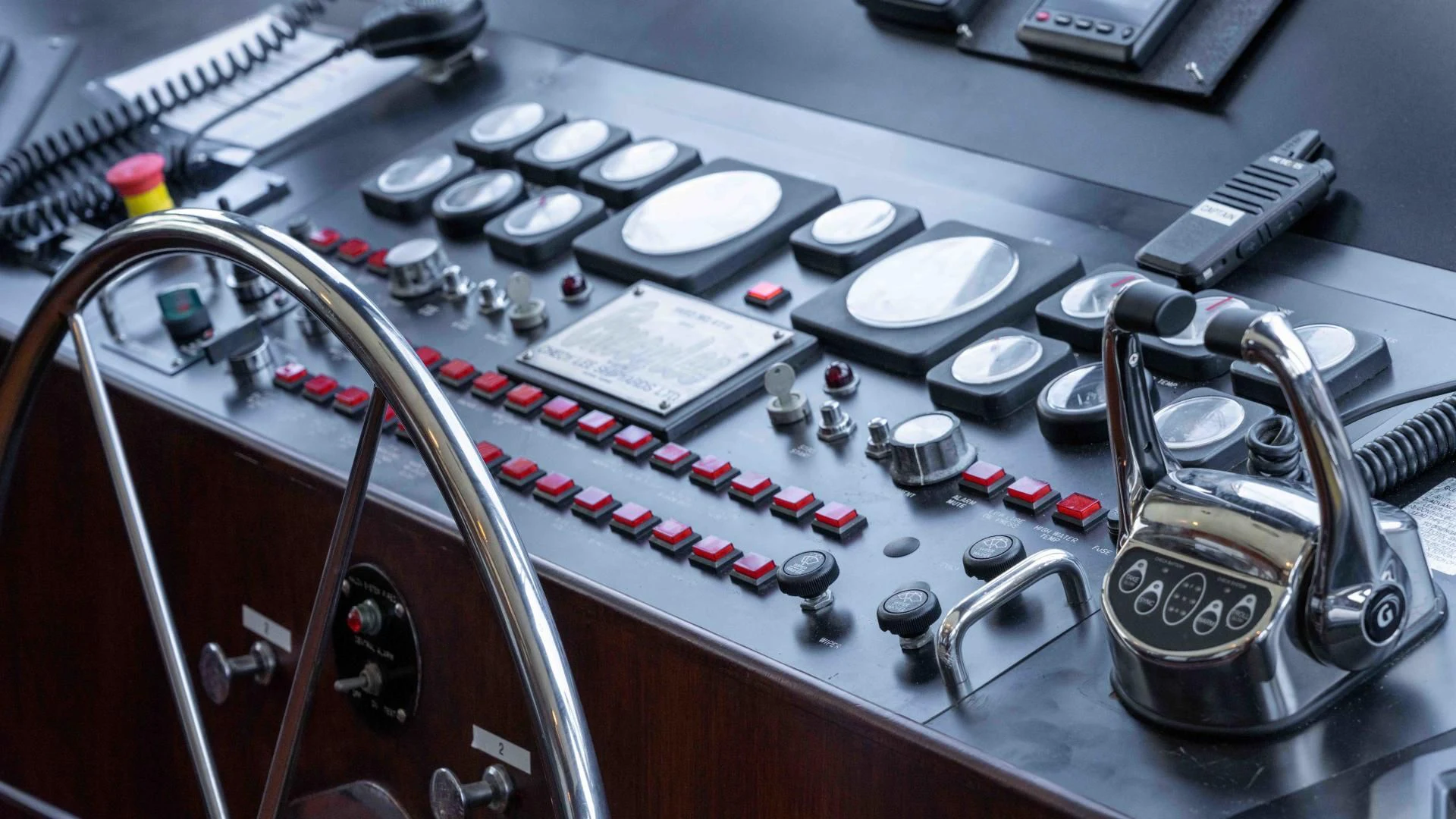 the inside of a car aboard ARIES Yacht for Sale