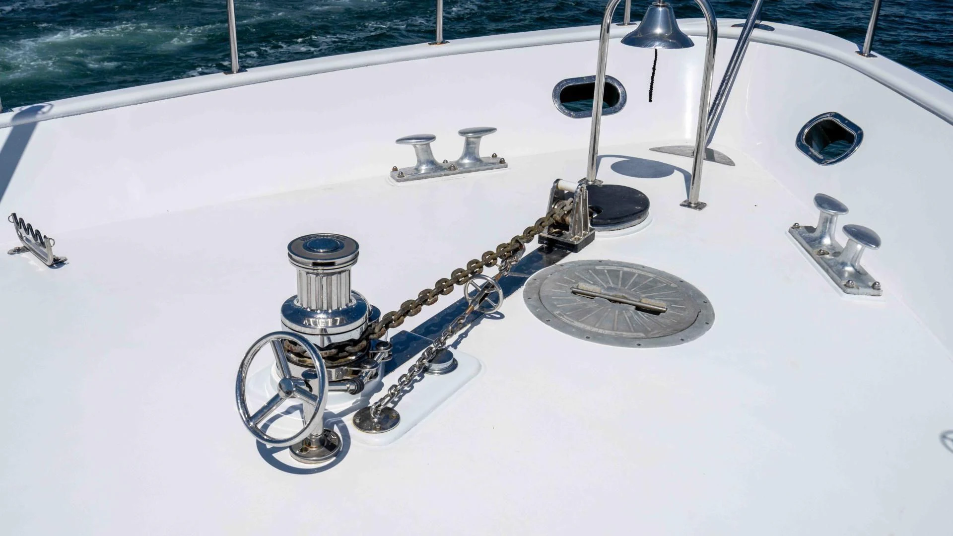a close-up of a white sink aboard ARIES Yacht for Sale