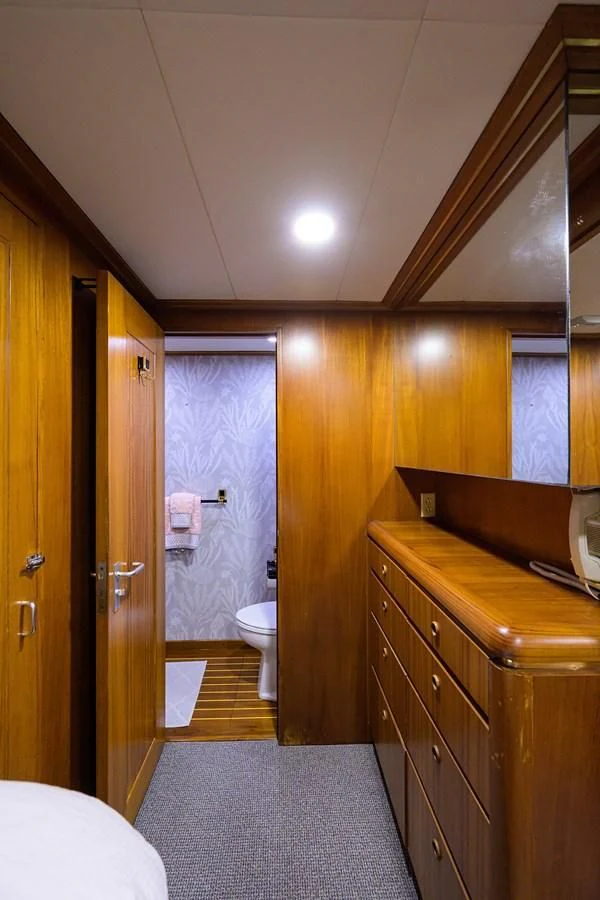 a bathroom with a sink and a toilet aboard ARIES Yacht for Sale