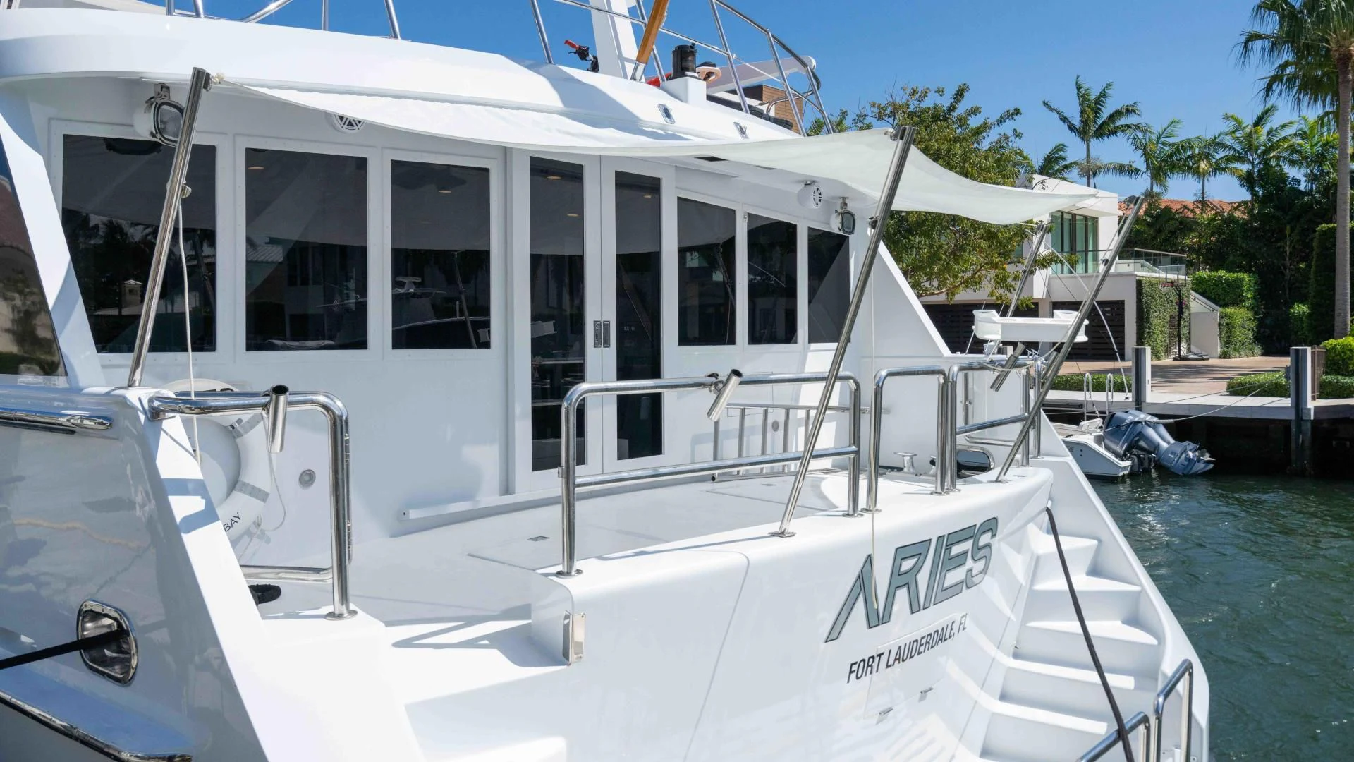 a boat on the water aboard ARIES Yacht for Sale
