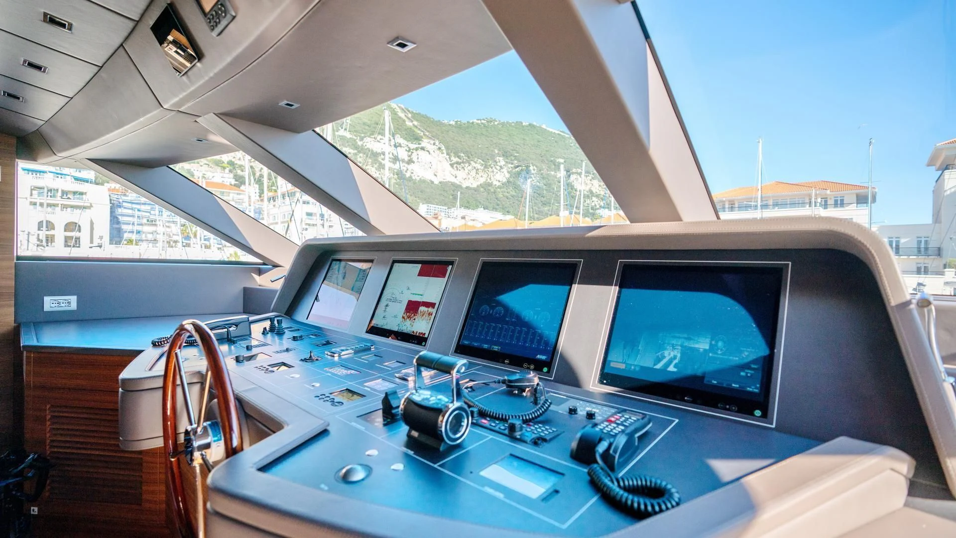 a large airplane cockpit aboard SUPERNOVA Yacht for Sale