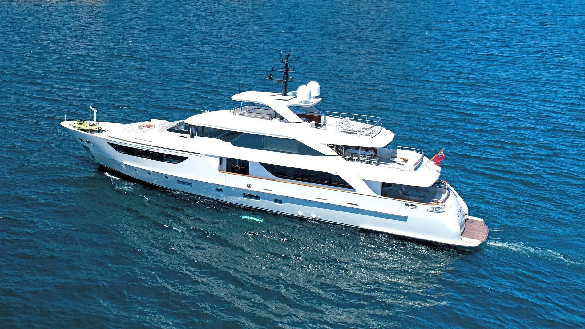 a white yacht in the water aboard SUPERNOVA Yacht for Sale