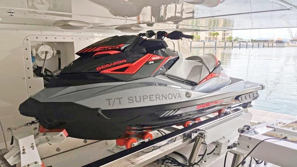 a boat on the water aboard SUPERNOVA Yacht for Sale