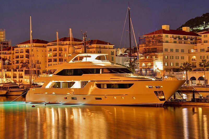 a boat in the water aboard SUPERNOVA Yacht for Sale
