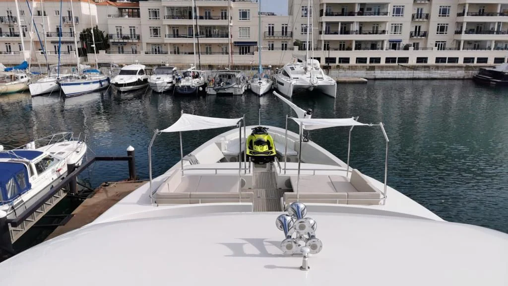 a boat in the water aboard SUPERNOVA Yacht for Sale