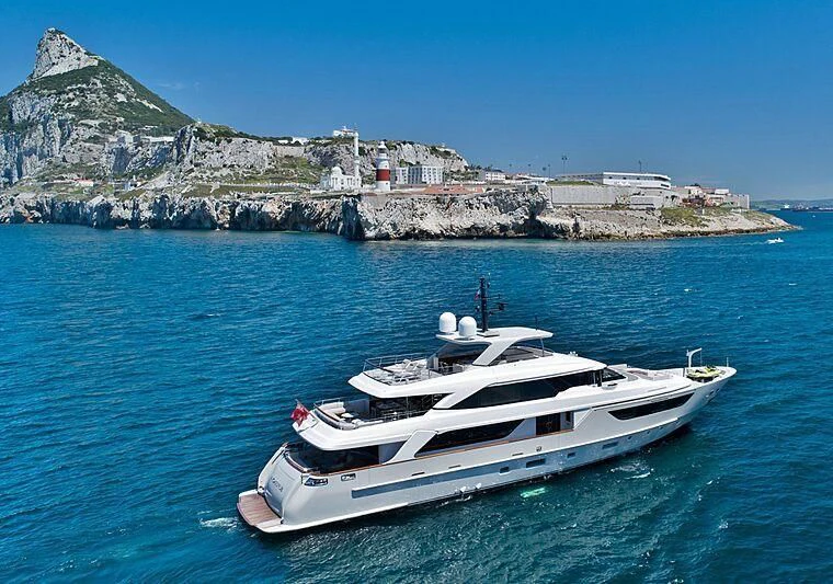 a boat in the water aboard SUPERNOVA Yacht for Sale