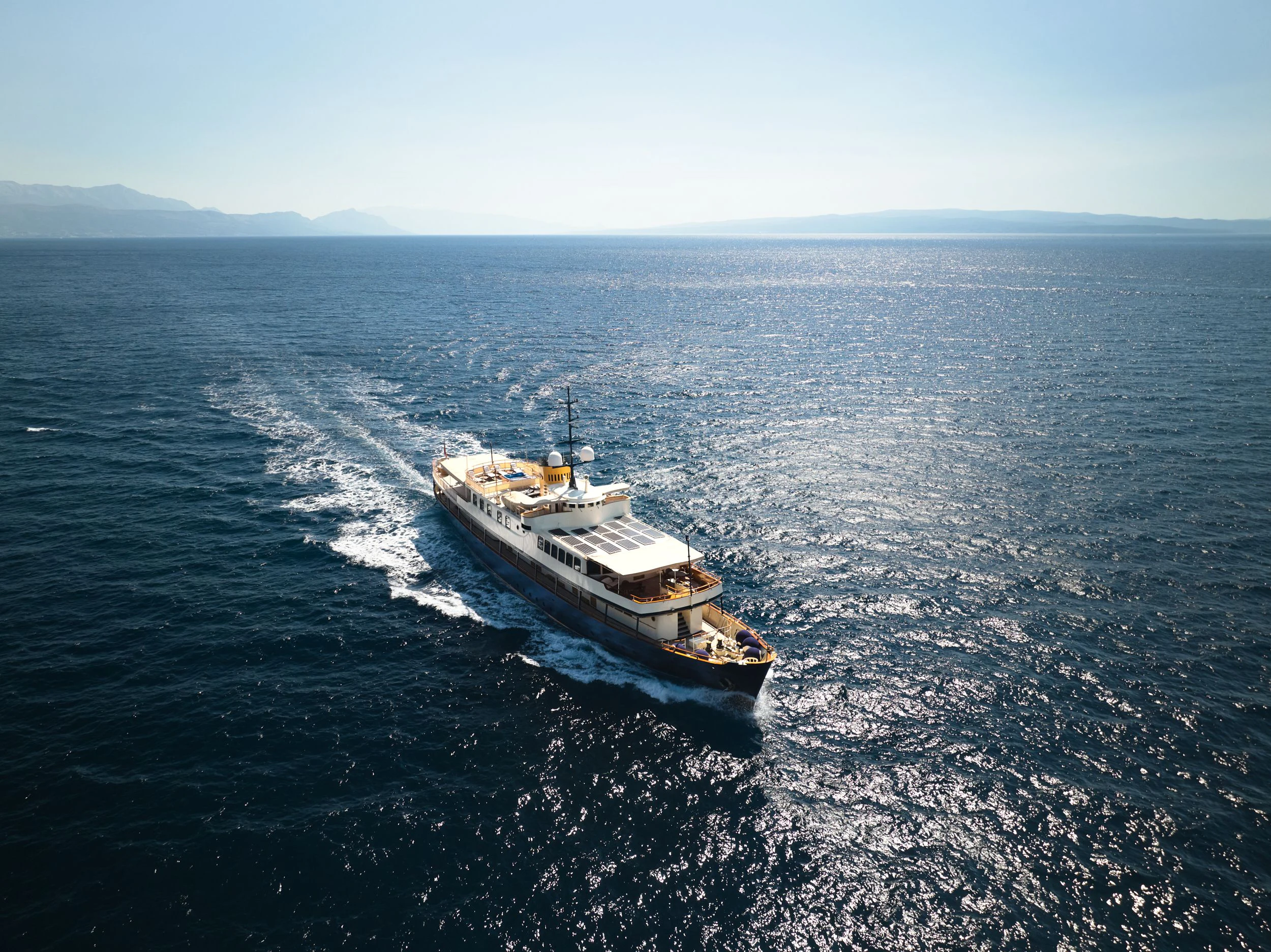 a ship in the water aboard SEAGULL II Yacht for Sale