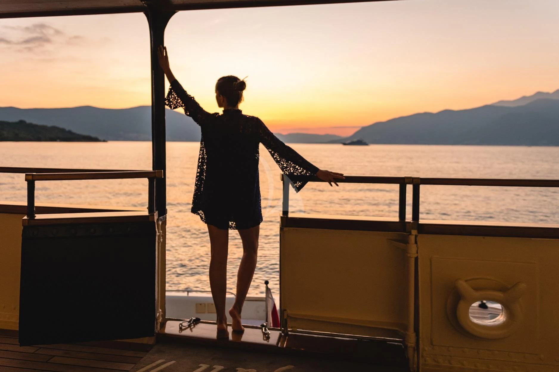 a person standing on a boat aboard SEAGULL II Yacht for Sale
