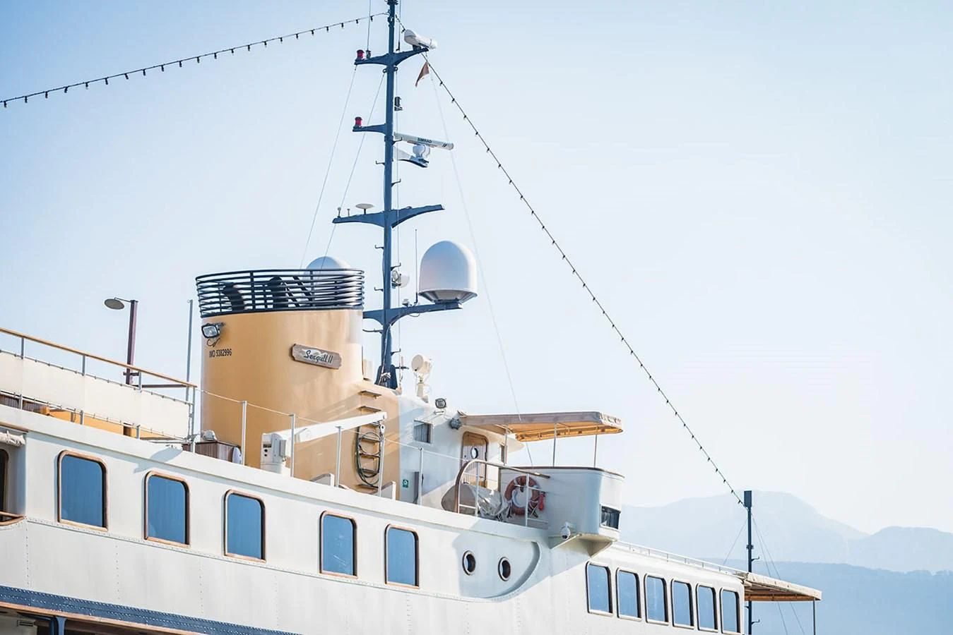 a boat with a mast aboard SEAGULL II Yacht for Sale
