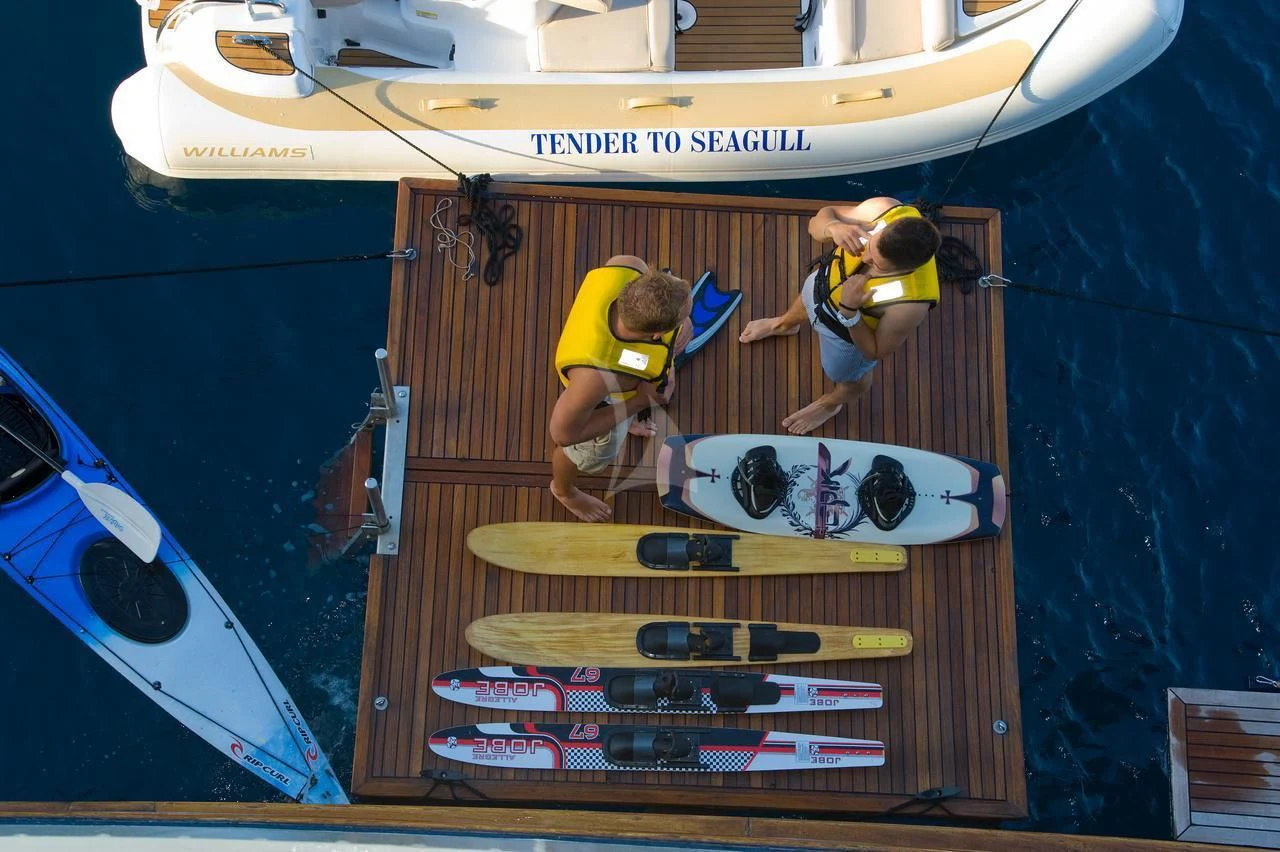 a group of men on a boat aboard SEAGULL II Yacht for Sale