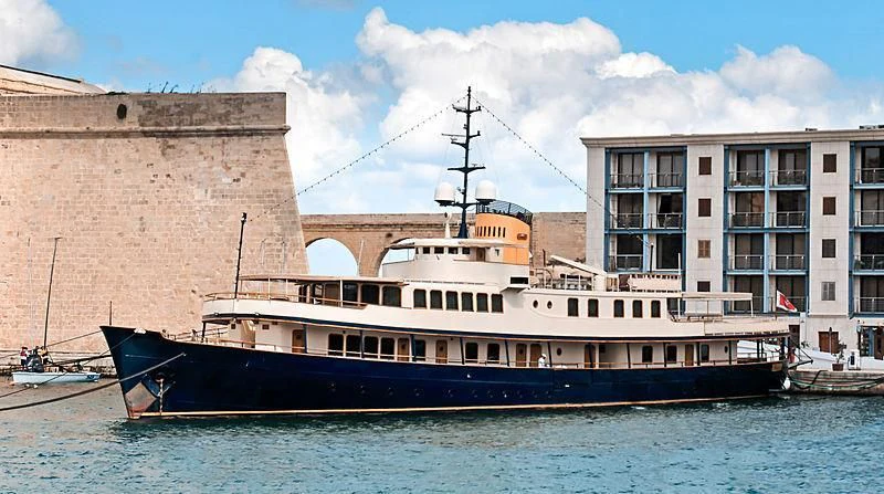 a large boat in the water aboard SEAGULL II Yacht for Sale