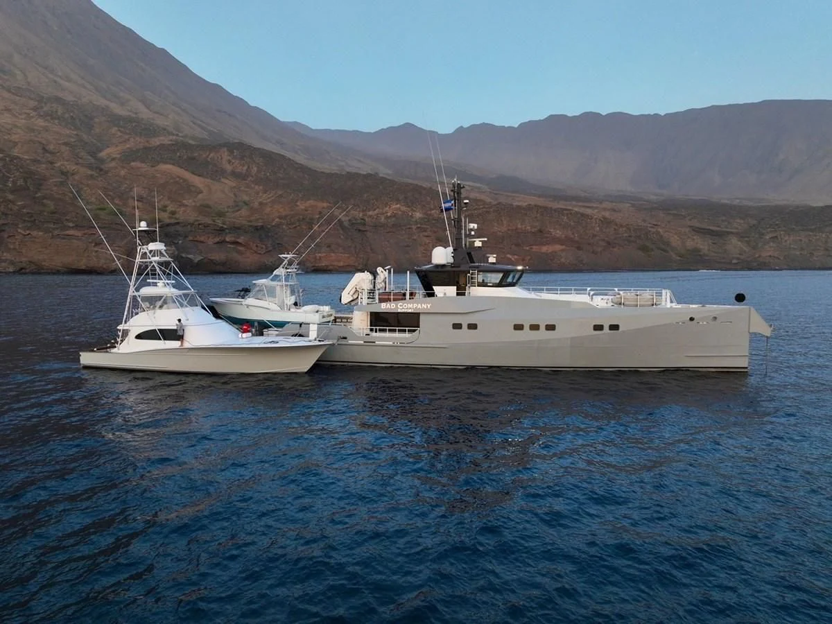 a group of boats in the water aboard BAD COMPANY SUPPORT Yacht for Charter