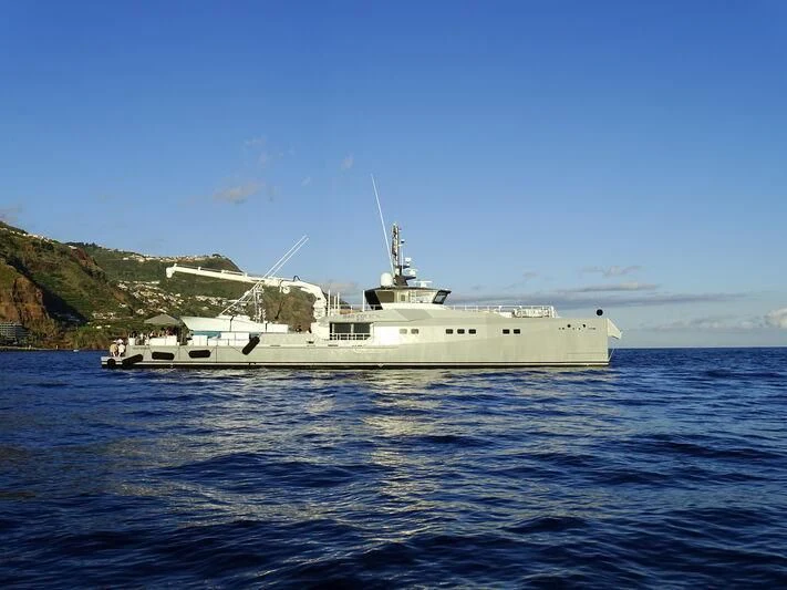 a ship in the water aboard BAD COMPANY SUPPORT Yacht for Charter