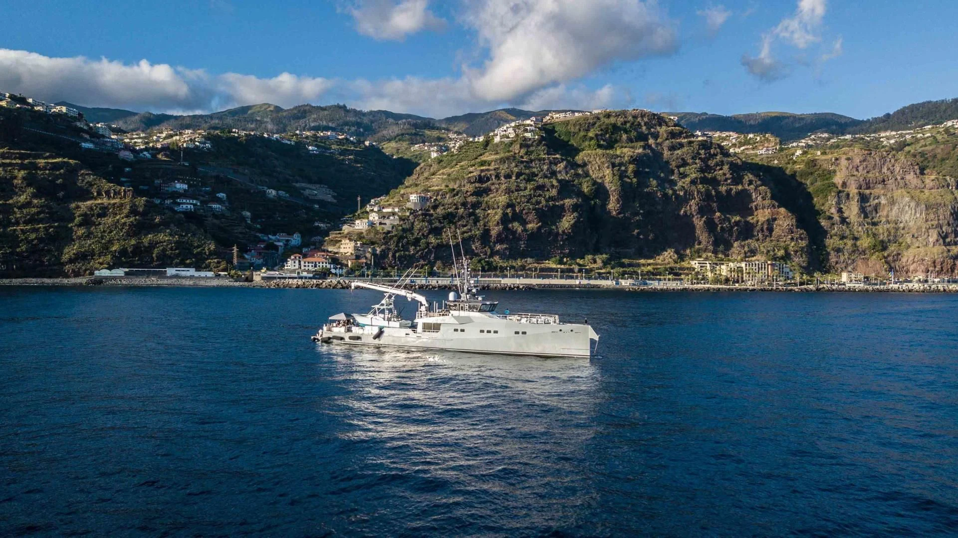 a boat sailing on the water aboard BAD COMPANY SUPPORT Yacht for Charter