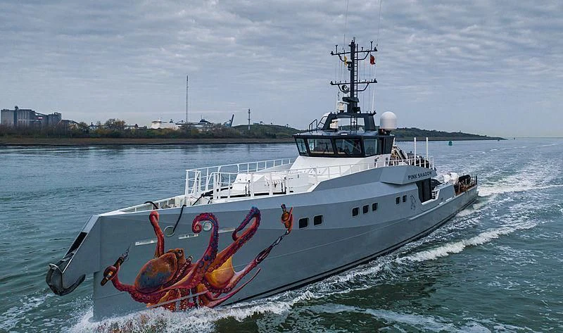 a boat with a red and yellow life vest on it aboard BAD COMPANY SUPPORT Yacht for Charter