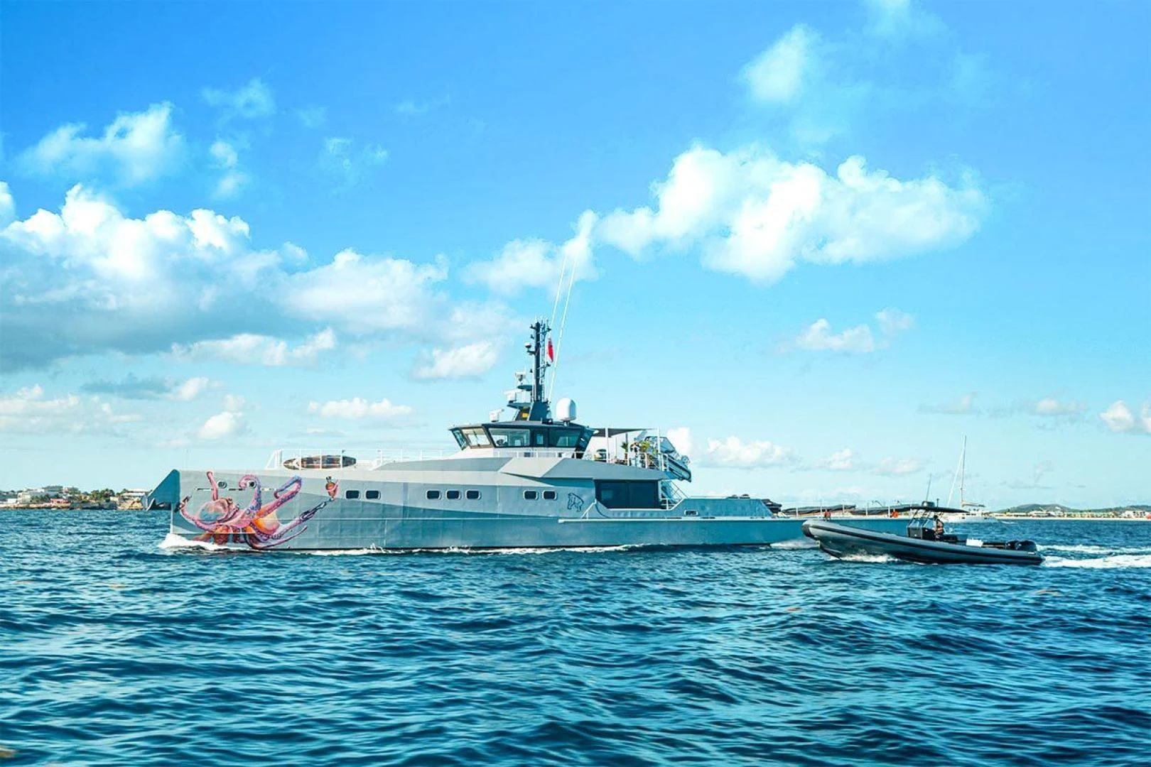 a couple of boats in the water aboard BAD COMPANY SUPPORT Yacht for Charter