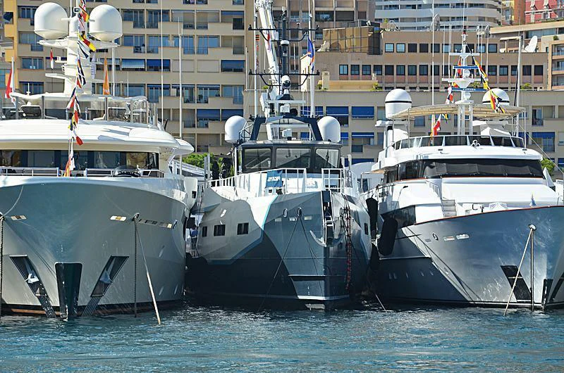 several boats in the water aboard BAD COMPANY SUPPORT Yacht for Charter