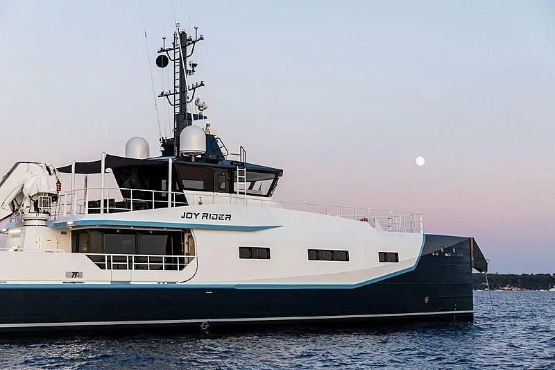 a boat in the water aboard BAD COMPANY SUPPORT Yacht for Charter