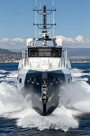 a boat on the water aboard BAD COMPANY SUPPORT Yacht for Charter